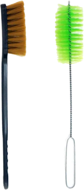 Jin Don Pao 金東寶 機車輪框專用清潔刷2件組 大37 x 5cm + 小34 x 4.5cm, 棕色 + 黑色 + 綠色, 3組