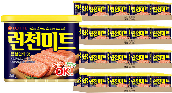 LOTTE 樂天 午餐肉, 340g, 96罐