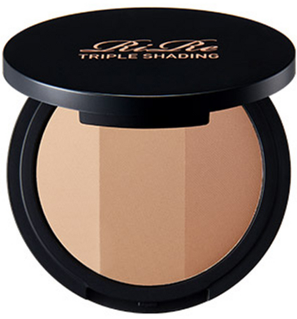 RiRe 三色修容餅 柔和顯色自然陰影 立體輪廓, 混合顏色, 1個