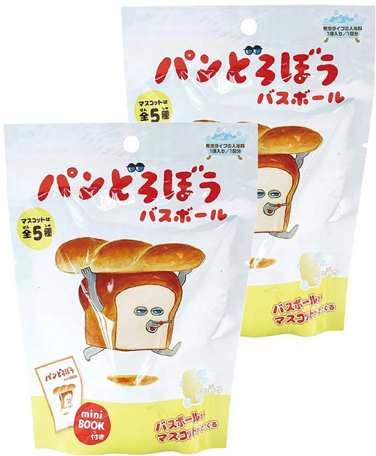 日本 nol BANDAI 麵包小偷入浴球 麵包香味, 60g, 2個