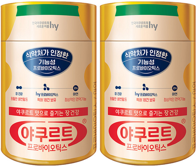 에치와이 야쿠르트 프로바이오틱스 30p, 60g, 2개