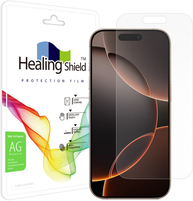 힐링쉴드 저반사 지문방지 액정보호필름 세트, 1세트