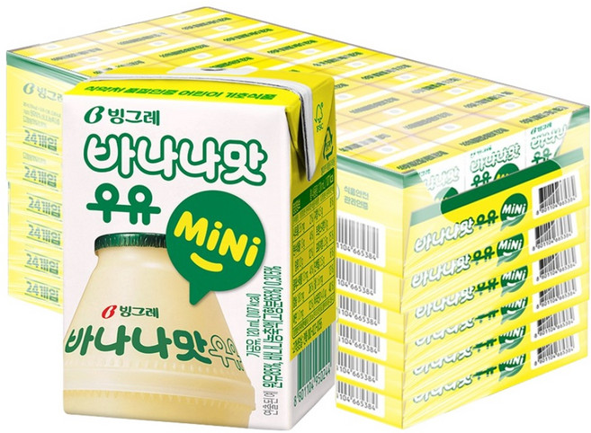 바나나맛우유 mini, 120ml, 144개