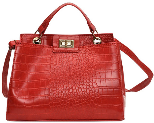 실버스 여성용 패턴 레더 핸드백 숄더 토트백 FS080