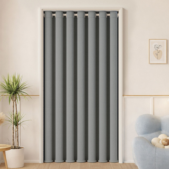 韓國 GNY 四季隔熱防風門簾遮光窗簾, 灰色