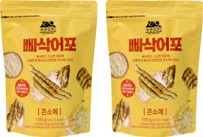빠삭어포 콘소메, 100g, 2개