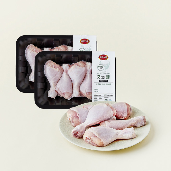 무항생제 인증 갓잡은 닭 북채 (냉장), 400g, 2개