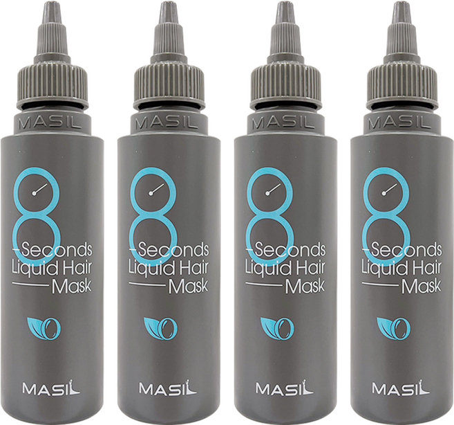 MASIL 8秒護髮髮膜 豐盈蓬鬆, 100ml, 4瓶