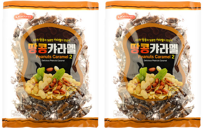 일광제과 땅콩캬라멜2, 1kg, 2개