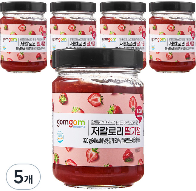 곰곰 저칼로리 딸기잼, 320g, 5개
