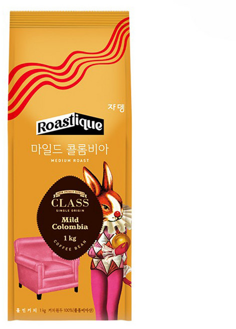 쟈뎅 클래스 마일드 콜롬비아 싱글오리진 원두, 홀빈(분쇄안함), 1kg, 1개