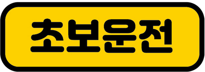 카마존 초보운전 반사 자석 스티커 가로형타입, 기본, 1개