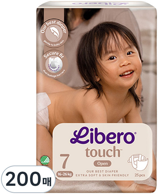 리베로 터치 밴드형 기저귀 남여공용, 7단계, 200매