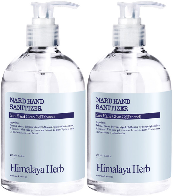 나드 손소독 세정제, 490ml, 2개
