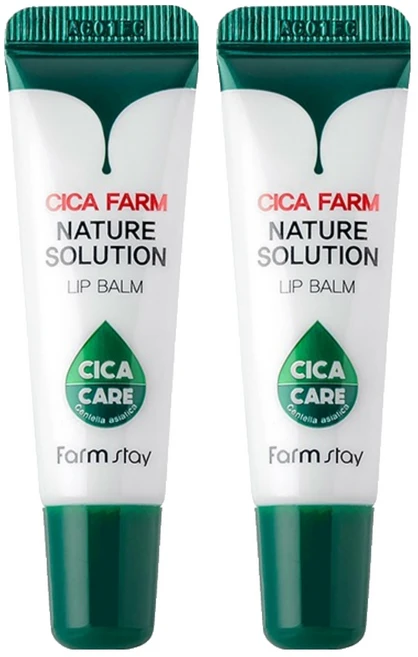 팜스테이 시카 팜 네이쳐 솔루션 립밤, 2개, 10g - 쿠팡