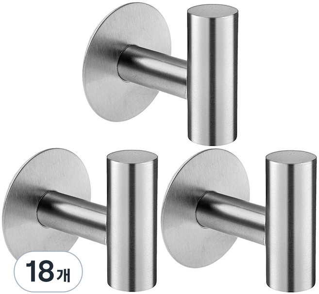 코멧 홈 고급형 부착식 다용도 벽걸이, 실버, 18개