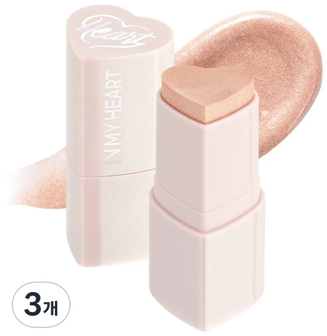 터치인솔 프리티필터 인마이하트 스틱 하이라이터 6g, 3개, 문라이트빔 - 쿠팡