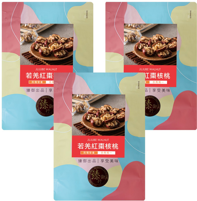 臻御行 若羌紅棗核桃, 3個, 150g