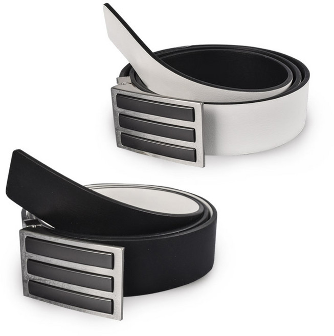 아디다스골프 투어 리버서블 벨트, 블랙 + 화이트, 1개