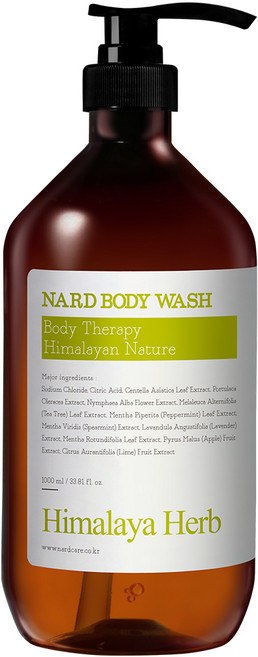 나드 바디워시 레몬민트, 1L, 1개