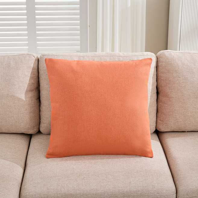 자시스 모던 심플 무지 쿠션 빵빵 솜 포함, 오렌지