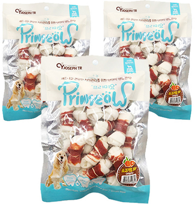 프리미요 강아지 딩고 덴탈껌 20p, 소고기, 240g, 3개