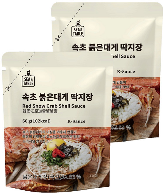 SEA AND TABLE 韓國江原道雪蟹蟹膏, 60g, 2包