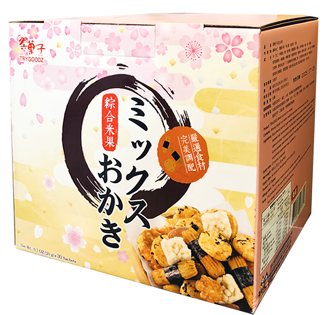 TRYGOODZ 翠菓子 綜合米果禮盒 30包, 600g, 1盒