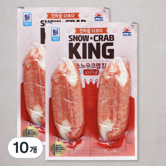 대림선 스노우 크랩킹 오리지널맛, 140g, 10개