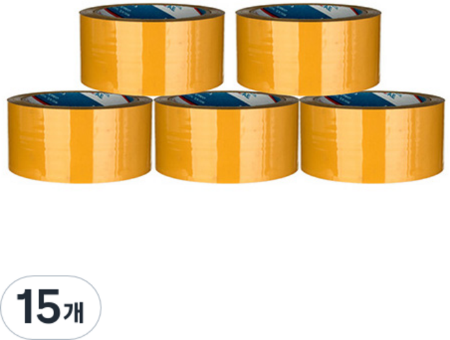 부광테이프 경포장 박스테이프 48mm x 50m, 황색, 15개