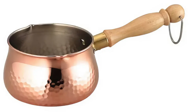 純銅牛奶鍋 12 x 24.5 x 9cm, 12cm, 銅色, 1個