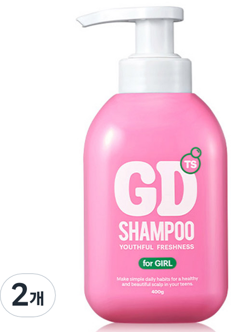 TS 지디 샴푸 포걸 핑크 복숭아향, 400g, 2개