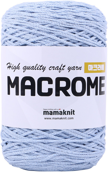 마마니트 마크라메 케이크 뜨개실, 단색23베이비블루, 1개