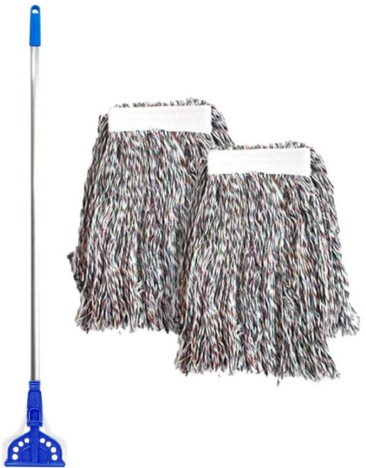 월드크린 알루미늄 마포대 + 색사 마포걸레 350g x 2p 세트, 1세트, 혼합색상