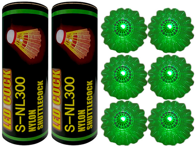 세베로 야광 나일론 셔틀콕 3p S-NL300, 혼합 색상, 3개입, 2개