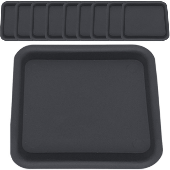 디어모모 작은 화분 트레이, 블랙, 10개