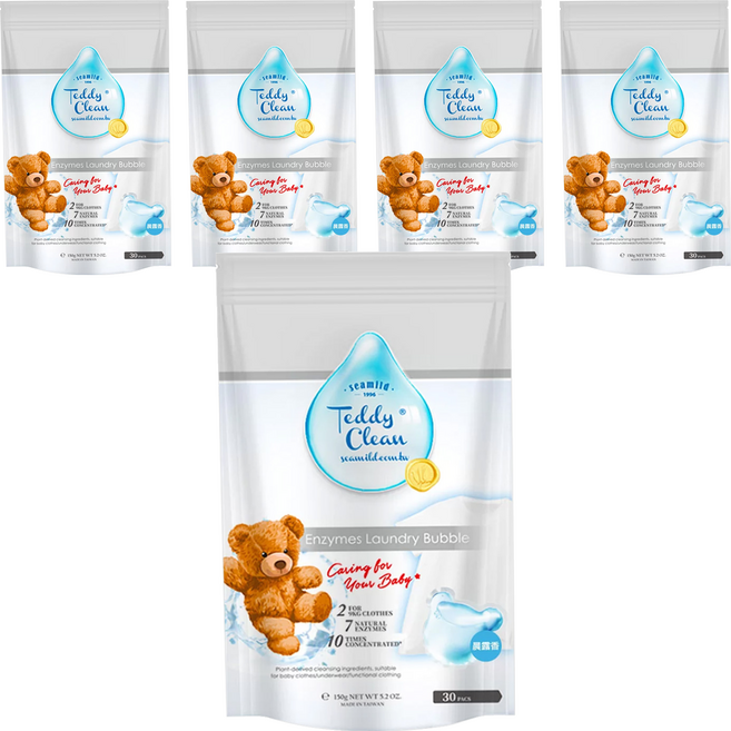 清淨海 Teddy Clean 系列 植萃酵素洗衣膠囊 晨露香, 30顆, 5袋