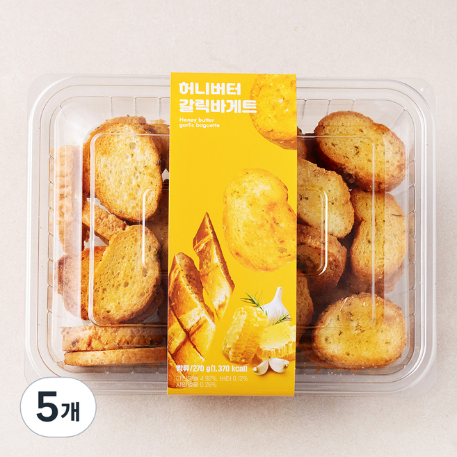 허니버터 갈릭바게트, 270g, 1개입, 5개
