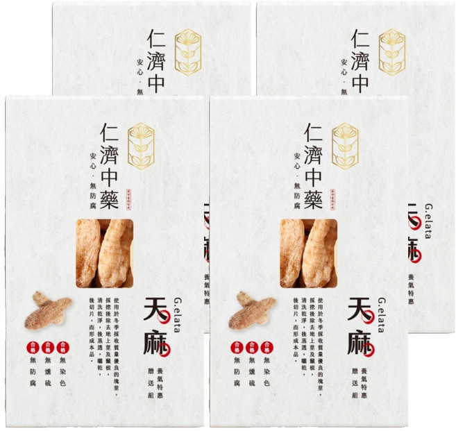 仁濟中藥 天麻, 100g, 4盒