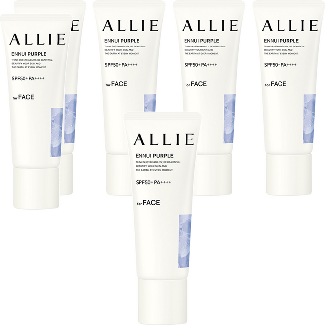Kanebo 佳麗寶 ALLIE 台灣公司貨 持采濾鏡調色UV防曬乳 40g, 6個, 紫陽明妍