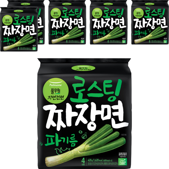 풀무원 로스팅 짜장 파기름 라면 105g, 24개