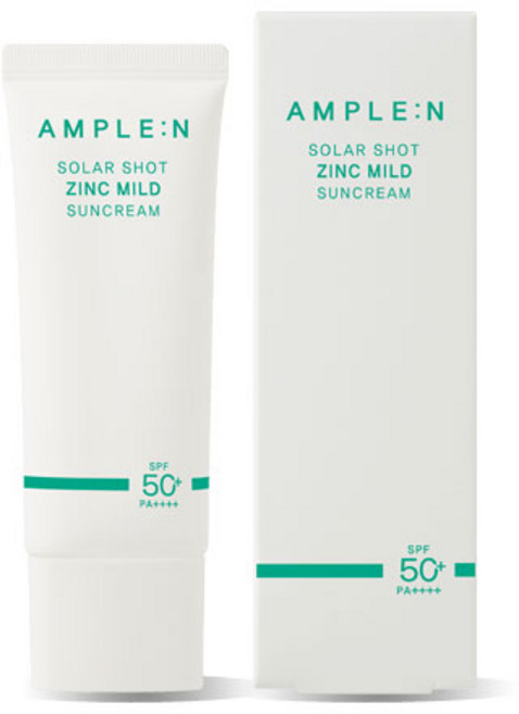 AMPLE N Solar Shot 溫和鋅防曬霜 SPF50 PA++++, 40ml, 1個