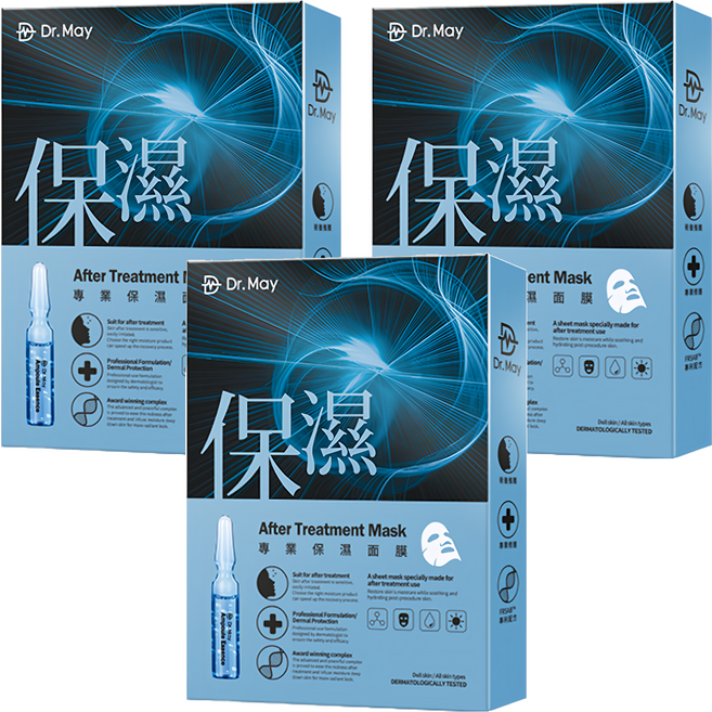 Dr.May 美博士 專業保濕面膜, 4片, 3盒