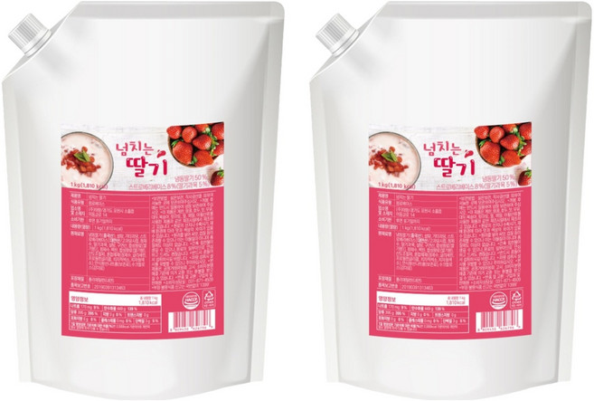 네이쳐티 넘치는 딸기 베이스, 1kg, 2개