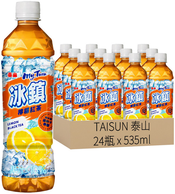 TAISUN 泰山 冰鎮檸檬紅茶, 535ml, 24瓶