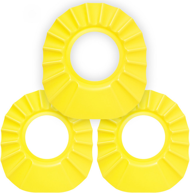 비지엔젤 유아 샴푸캡 3p, 노랑, 3개