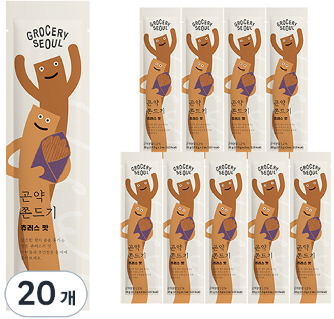 그로서리서울 곤약쫀드기 츄러스맛, 35g, 20개