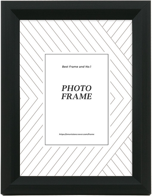 예쁜칼라 사진액자, 블랙, 1개