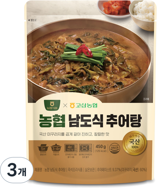농협식품 남도식 추어탕, 450g, 3개