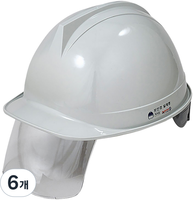 DONGMYUNG 頭盔型護目鏡安全帽 DMS-D-3002SH, 6個, 灰色